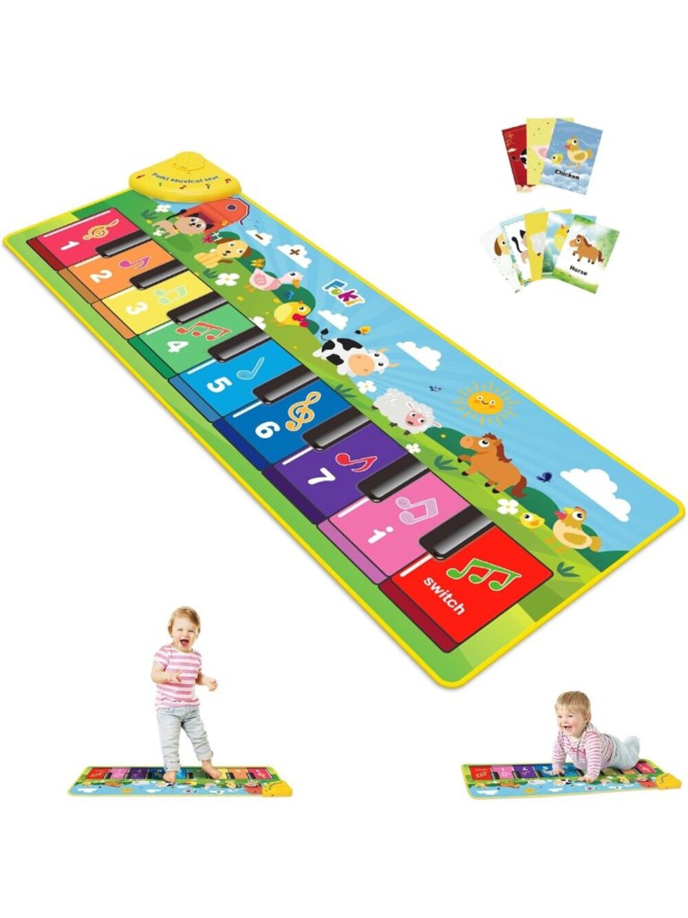 Interactive Floor Piano Mat for Babies & Toddlers, Fun Musical Toy for Ages 1-3